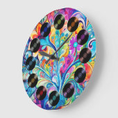 70s 60s Psychedelische Hippie Retro Hip Grote Klok (Hoek)