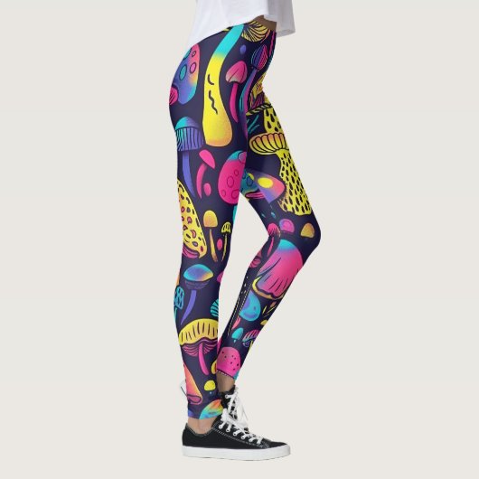 70s 60s Psychedelische Hippie Retro Hip Leggings (Rechts)