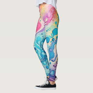 70s 60s Psychedelische Hippie Retro Hip Leggings