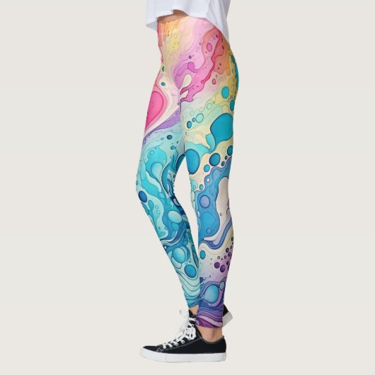 70s 60s Psychedelische Hippie Retro Hip Leggings (Links)