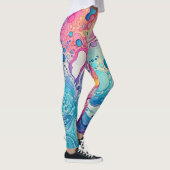70s 60s Psychedelische Hippie Retro Hip Leggings (Rechts)