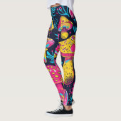 70s 60s Psychedelische Hippie Retro Hip Leggings (Links)