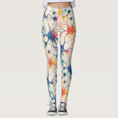 70s 60s Psychedelische Hippie Retro Hip Leggings (Voorkant)