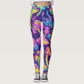 70s 60s Psychedelische Hippie Retro Hip Leggings (Voorkant)