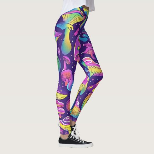 70s 60s Psychedelische Hippie Retro Hip Leggings (Rechts)