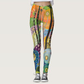 70s 60s Psychedelische Hippie Retro Hip Leggings (Voorkant)