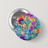 70s 60s Psychedelische Hippie Retro Hip Ronde Button 5,7 Cm (Voorkant /achterkant)