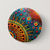 70s 60s Psychedelische Hippie Retro Hip Ronde Button 5,7 Cm (Voorkant)