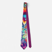 70s 60s Psychedelische Hippie Retro Hip Stropdas (Voorkant)