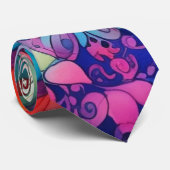 70s 60s Psychedelische Hippie Retro Hip Stropdas (Opgerold)
