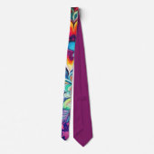 70s 60s Psychedelische Hippie Retro Hip Stropdas (Achterkant)