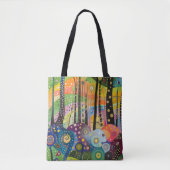 70s 60s Psychedelische Hippie Retro Hip Tote Bag (Voorkant)