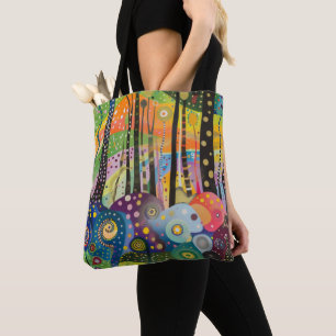 70s 60s Psychedelische Hippie Retro Hip Tote Bag