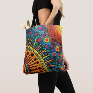 70s 60s Psychedelische Hippie Retro Hip Tote Bag