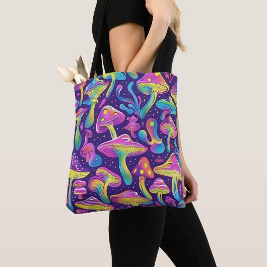 70s 60s Psychedelische Hippie Retro Hip Tote Bag (Dichtbij)