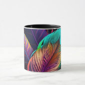 70s 60s Psychedelische Veren  Mok (Midden)