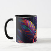 70s 60s Psychedelische Veren  Mok (Links)