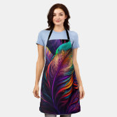 70s 60s Psychedelische Veren Schort (Gedragen)