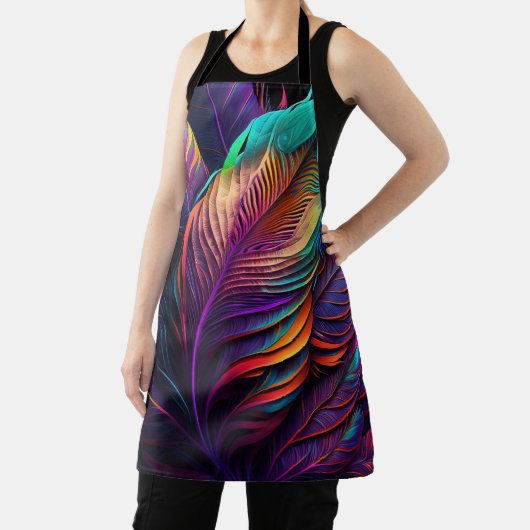 70s 60s Psychedelische Veren Schort (Insitu)
