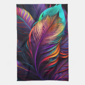 70s 60s Psychedelische Veren  Theedoek (Verticaal)
