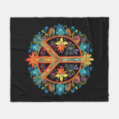 70s 60s Vredesteken Kleurrijk Fleece Deken (Voorkant (Horizontaal))