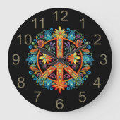 70s 60s Vredesteken Kleurrijk Grote Klok (Voorkant)