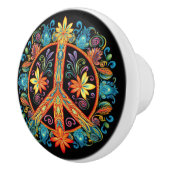 70s 60s Vredesteken Kleurrijk Keramische Knop (Rechts)