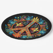 70s 60s Vredesteken Kleurrijk Papieren Bordje (Gekanteld)