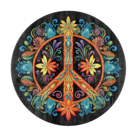 70s 60s Vredesteken Kleurrijk Snijplank (Voorkant)