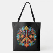 70s 60s Vredesteken Kleurrijk Tote Bag (Voorkant)