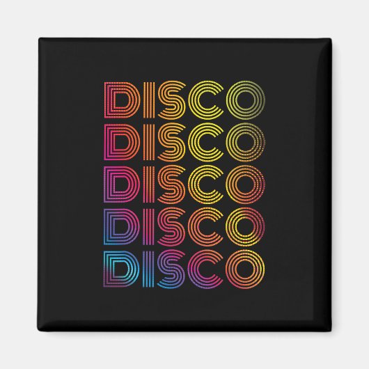 '70's 80's Disco Dansparty Retro Old Sch Magneet (Voorkant)
