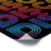 '70's 80's Disco Dansparty Retro Old Sch Poster (Hoek)