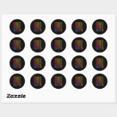 '70's 80's Disco Dansparty Retro Old Sch Ronde Sticker (Vel)