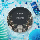 70s 80s Fast Bold Boho Courthouse Bruiloft Papieren Bordje (Feest)