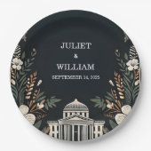 70s 80s Fast Bold Boho Courthouse Bruiloft Papieren Bordje (Voorkant)