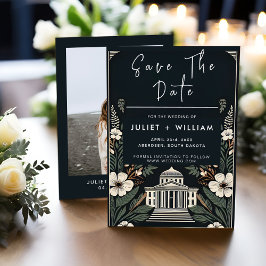 70s 80s Fast Bold Boho Courthouse Bruiloft Save The Date