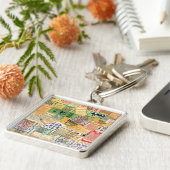 70s 80s Muziekconcert Tickets. Geweldig cadeau voo Sleutelhanger (Zijkant)