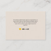 70s 80s Retro Huwelijkslied Verzoekkaartje Informatiekaartje (Achterkant)