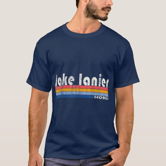 70s 80s Style Lake Lanier T-shirt (Voorkant)