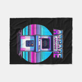 70s 90s  Retro Arcade Video Game Old Sc Fleece Deken (Voorkant (Horizontaal))