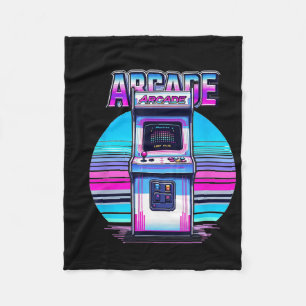 70s 90s  Retro Arcade Video Game Old Sc Fleece Deken