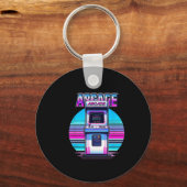 70s 90s Retro Arcade Video Game Old Sc Sleutelhanger (Voorkant)