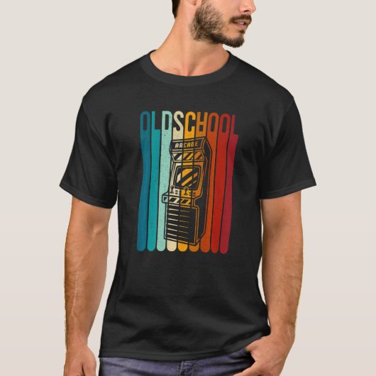 70s 90s  Retro Arcade Video Game Old Sc T-shirt (Voorkant)