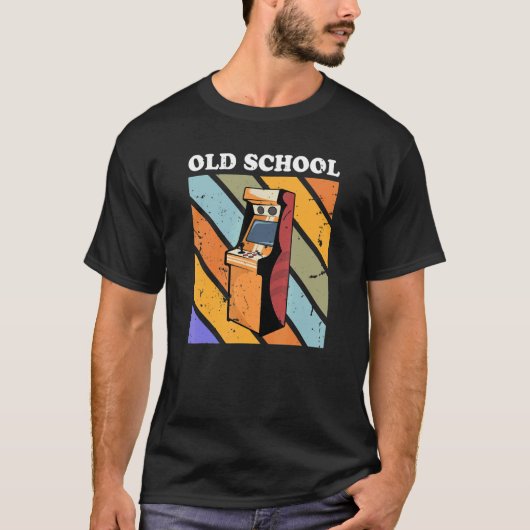 70s 90s  Retro Arcade Video Game Old Sc T-shirt (Voorkant)