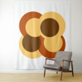 70s Abstract Geometric Circular Shapes Wandkleed (In situ)