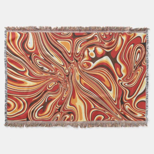 70s Abstract Retro Marble Liquid Design  Deken (Voorkant)