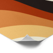  70s Abstract Verbrandend Oranje Vertrouwelijke On Poster (Hoek)