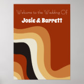  70s Abstract Verbrandend Oranje Vertrouwelijke On Poster (Voorkant)