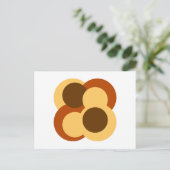 70s Abstracte Geometrische Cirkelvormen Briefkaart (Staand voorkant)