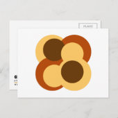 70s Abstracte Geometrische Cirkelvormen Briefkaart (Voorkant / Achterkant)